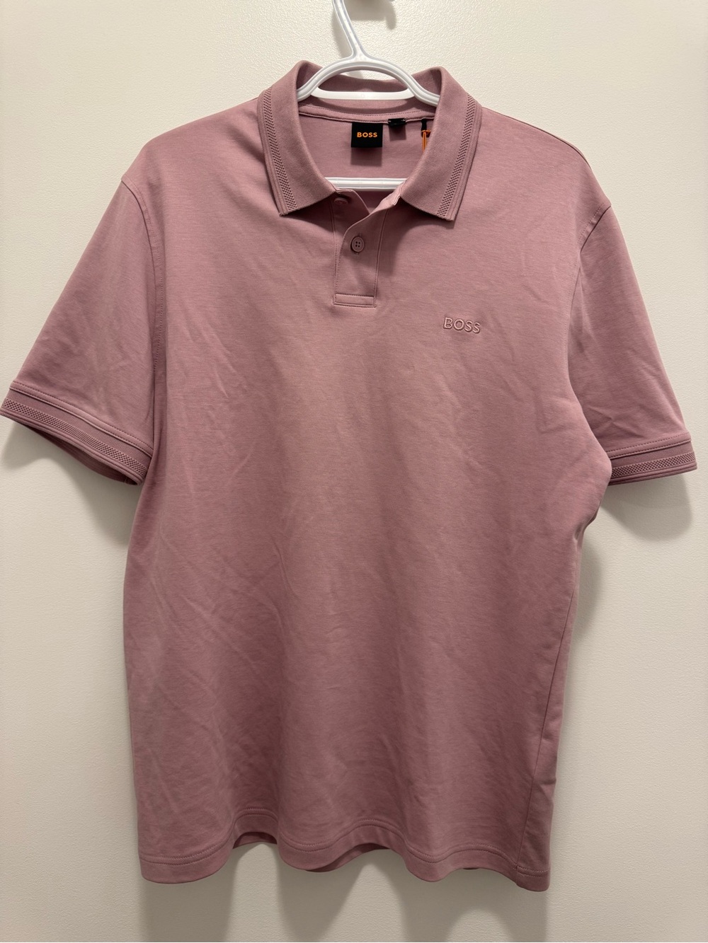 Boss Men's Polo Shirt in Dusty Rose | size Medium | NWT